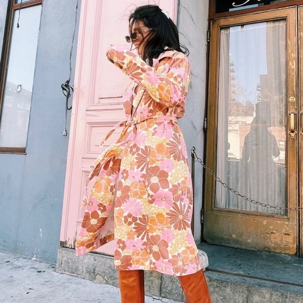 Show Me Your Mumu Nancy Trench Coat Retro Garden Size XS